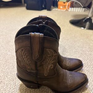 J.B. Dillon Brown Leather Cowboy Boots